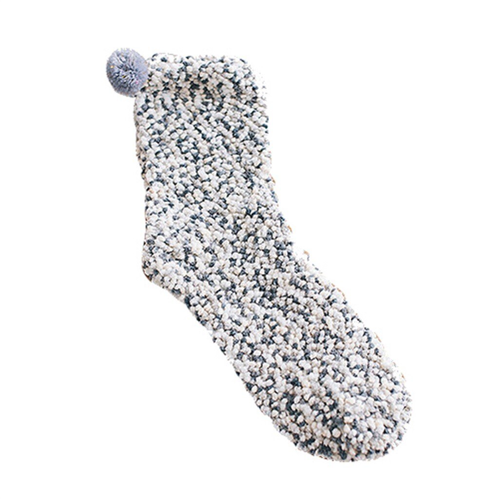 25 # chaussettes de glissement décontracté de corail des femmes mi Tube hiver chaussettes mignonnes épaissir thermique confortable chaussettes de plancher: D