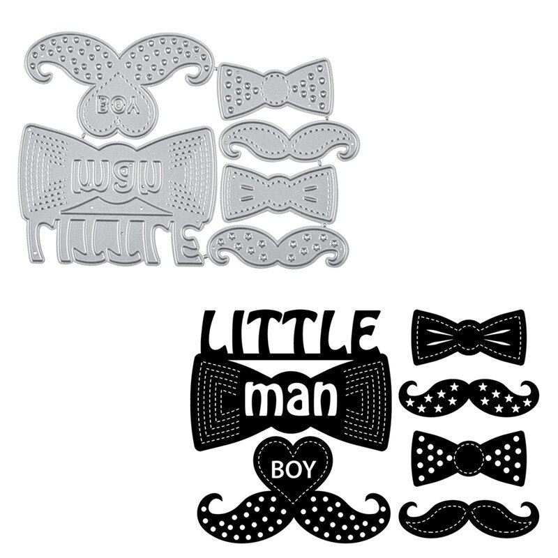InLoveArts Little Man Jongen Metalen Stansmessen Geboren Sterft voor Ambachtelijke Sterven Scrapbooking Embossing Stencil DIY Gestanst Decoratie