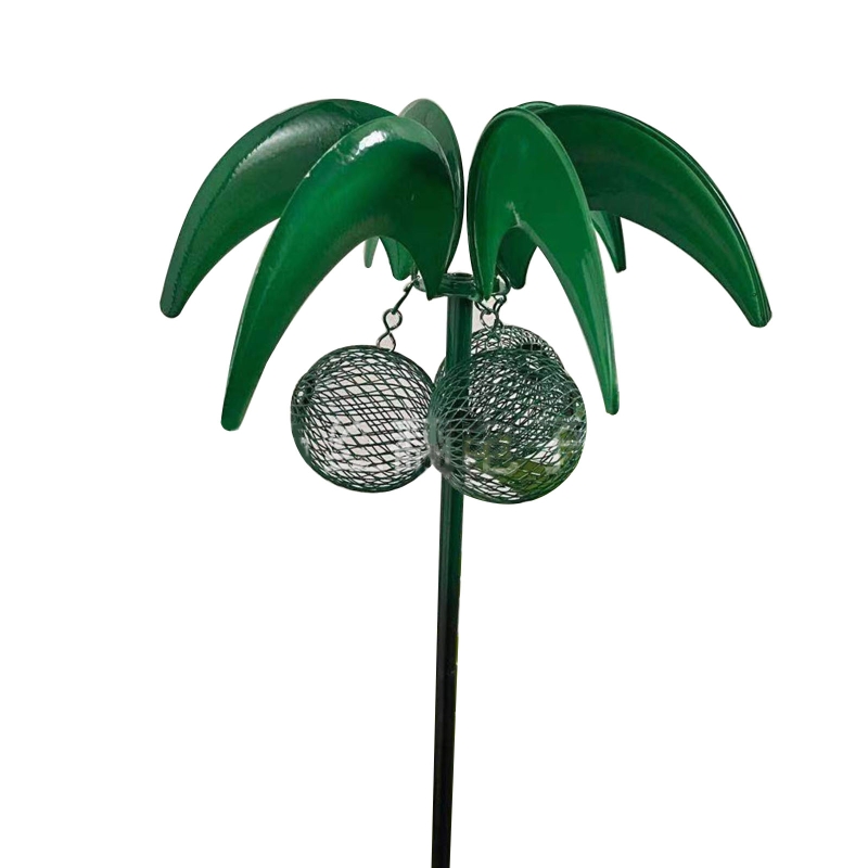 Comedero giratorio para pájaros, alimentadores de malla metálica para pájaros salvajes, molino de viento para colibrí, colgante para exteriores, decoraciones de jardín y patio: g