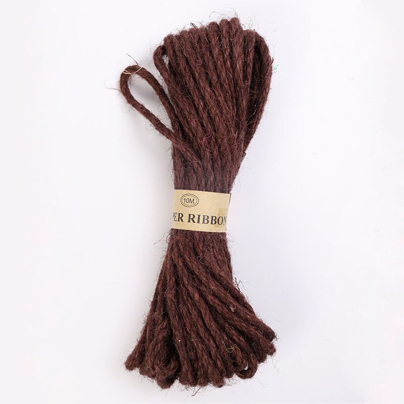 10 Meters Colorful Twisted Cord Jute Rope 6mm DIY Basket Twine Burlap String Party Decor Wrapping Handmade Craft: Coffee