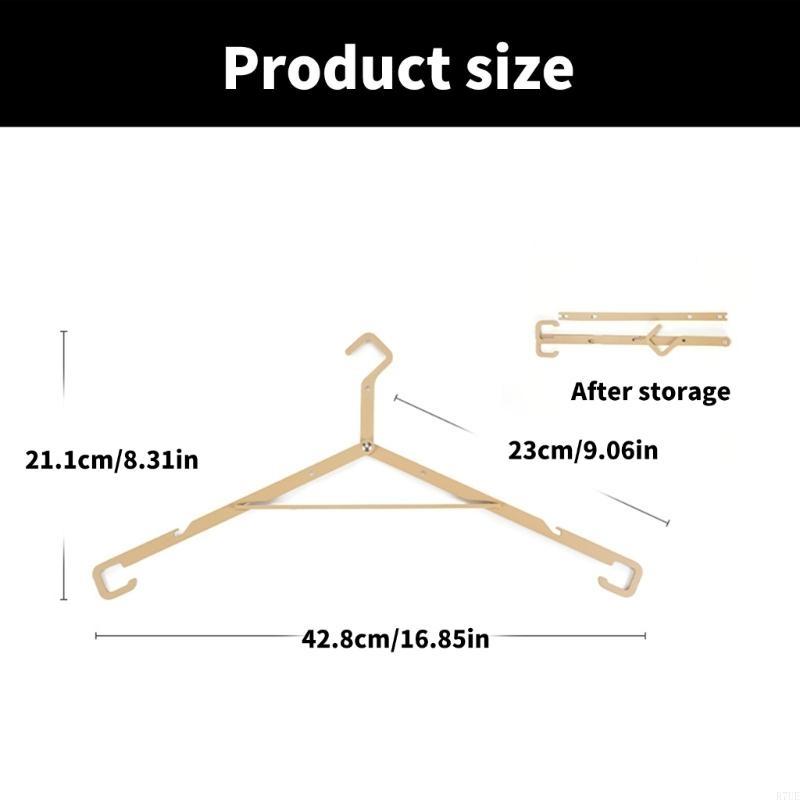 R7UE Simple Folded Hanger Clothes Drying Rack Retractable Mounted Drying Hanger