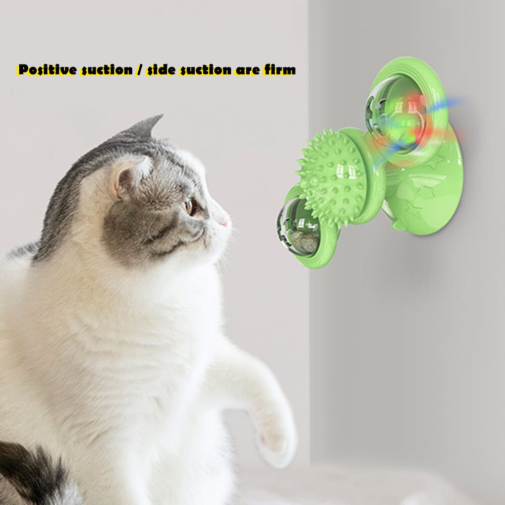 Windmill Cat toy Puzzle Train Turntable Teasing cat toys interactive with Catnip Cat Scratching Tickle Pet ball toys Cat Supplie