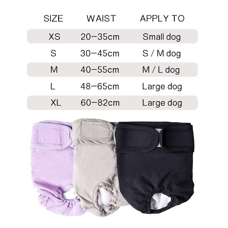 Pet Physiological Pants for Small Large Dog Puppy Washable Durable Doggie Short Diaper Soft Leak-proof Pant Pet Underwear