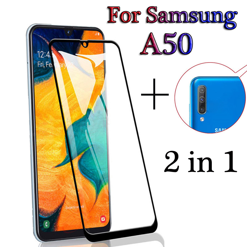 2-In-1 Volledige Cover Voor Glas Achteruitrijcamera Film Voor Samsung Galaxy A50 A505F Screen Protector Voor galaxy A50 A51 Beschermende Film