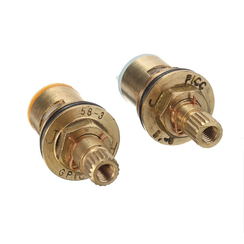 2pcs 1/2 " Brass Ceramic Disc Valve Cartridge Valves Quarter Turn 20 Teeth Repair Kit Accessories