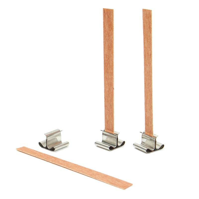40 stücke 8mm 12,5mm 13mm Holz Kerzen Docht Kerne mit Eisen Steht Erhalter Kerze Docht Ader Handgemachte DIY Wachs Wohnkultur Handwerk