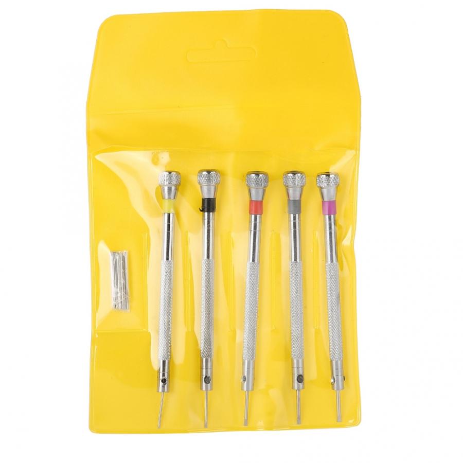 Horloge Reparatie Schroevendraaier Set 5 Pcs Precisie Ingelaste Schroevendraaiers Sieraden Horloge Bril Reparatie Tool Kit Horloge Onderdelen Reparatie Tool: Default Title