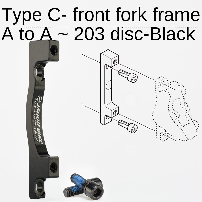 Bicycle Mountain Bike Disc Brake Transition Socket 160 Bicycle 180 203 Disc Fork Rear Brake Transition Socket: T