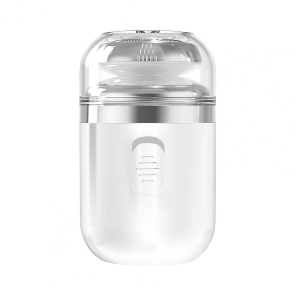 Rasoio elettrico da uomo a doppio scopo mini rasoio elettrico lama staccabile Rasoio da viaggio tascabile Uso di viaggio d'affari: bianca