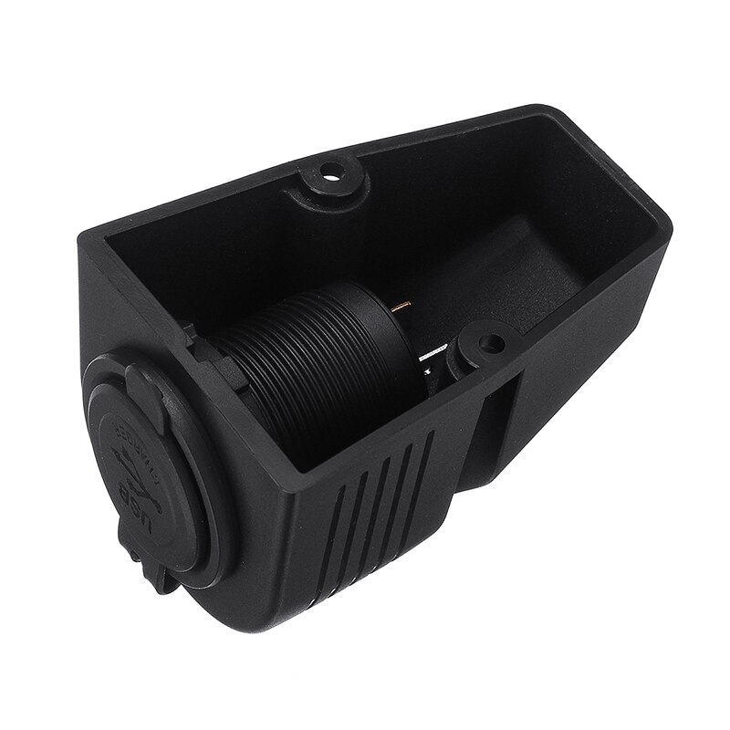 Adaptador de cargador USB para caravana, autocaravana, autocaravana, barco casa rodante, 12V, 24V, 3,1 A, doble puerto USB, montaje en superficie