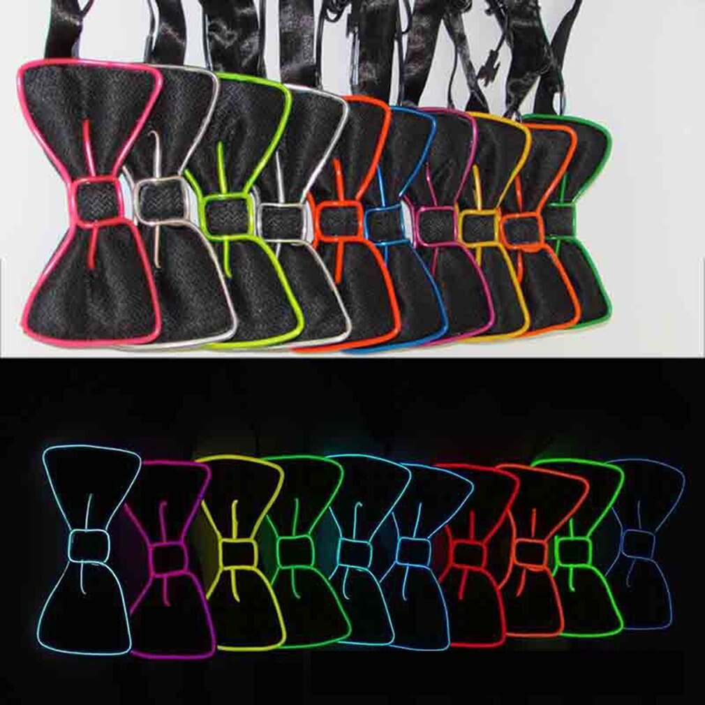 Mannen Led Draad Knipperlicht Up Strikje Lichtgevende Bow Tie Stropdas Voor Mannen Club Wedding Dance Party Kerst jaar