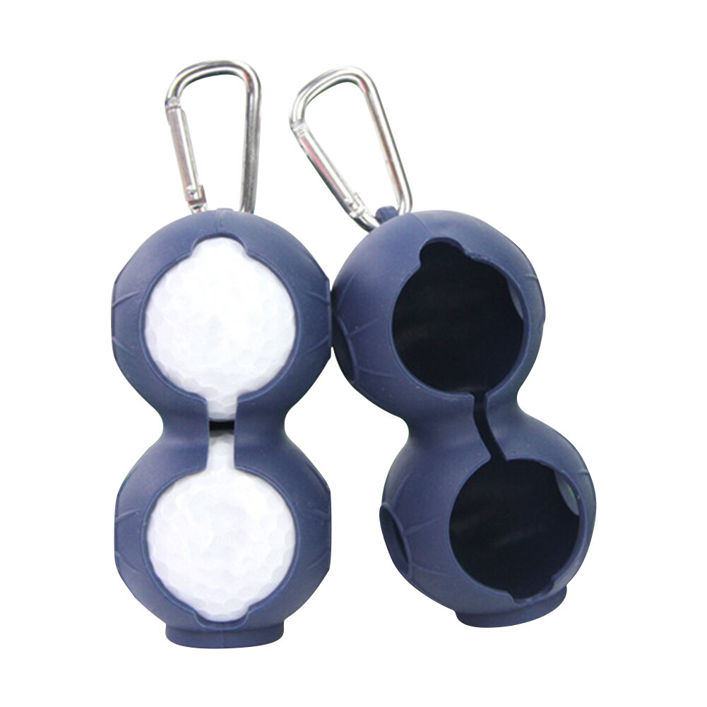 Sportgereedschap, zachte siliconen golfbal, beschermende opberghoes met karabijnhaak, sleutelhanger, opbergtas voor golfaccessoires: Rood dubbel gat