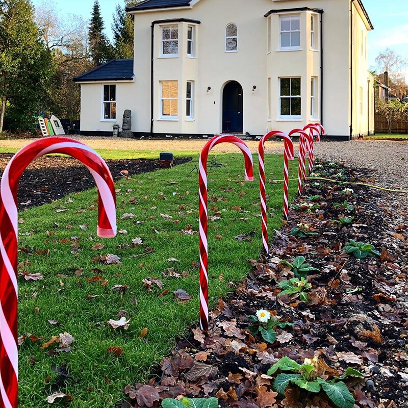 16/22inch Christmas Candy Cane Pathway Lights Year Outdoor Lights Yard Garden Home Decorations Light xmas Lights