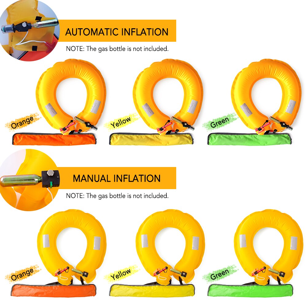 Life Belt Automatic / Manual Inflatable Life Buoy Waist Belt with Reflective Tapes For Boarding Kayaking Fishing