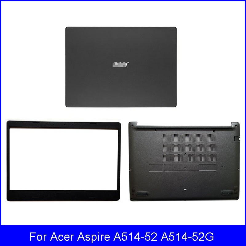 Coque arrière pour ordinateur portable Acer Aspire A514-52, A514-52G, A514-53, coque avant/inférieure, noire, A, B, D