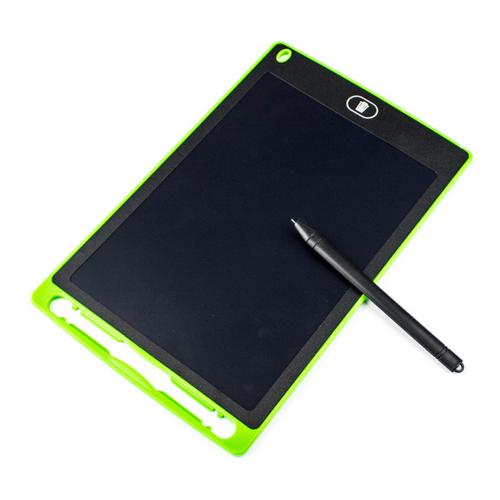8.5inch Kids Portable LCD Writing Tablet Notepad Drawing Pad Board with Pen: Green