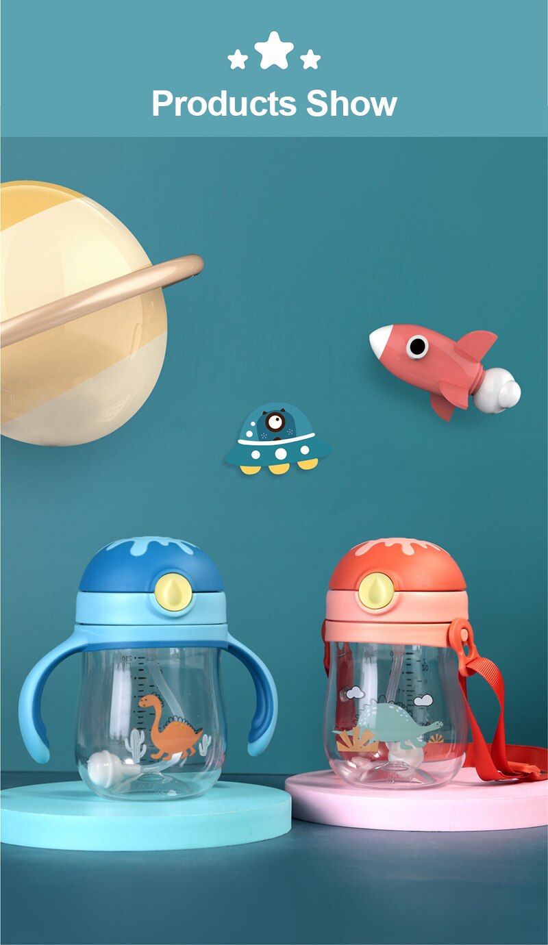 Babyfles waterbeker brede kaliber multifunctionele drinkmelk en drinkwater dubbele fles