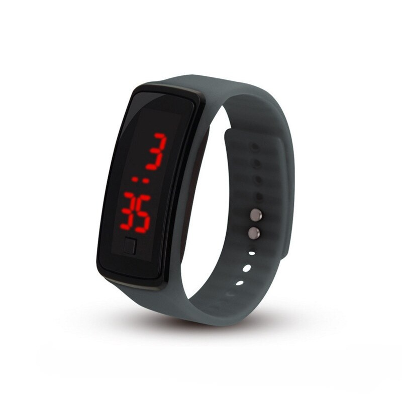 Reloj de pulsera deportivo informal para hombre y mujer, reloj de pulsera electrónico de silicona con Color caramelo para equipo de fitness infantil: H