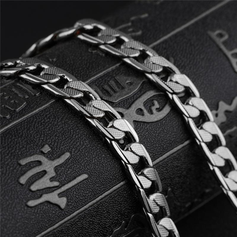 Men Hip Hop Bracelet Black Stainless Steel Bracelet & Bangle Male Accessory for Party Rock Jewelry Bracelet Cuff Simple Trendy