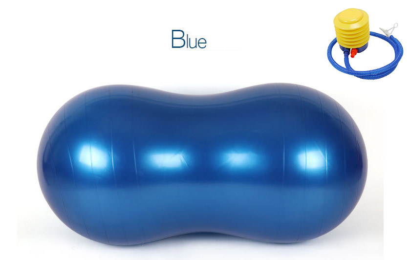 Pelota de Yoga antiexplosión para Pilates, equipo de ejercicio para el hogar, deportes, gimnasio, cacahuete, pelota de Fitness: Blue