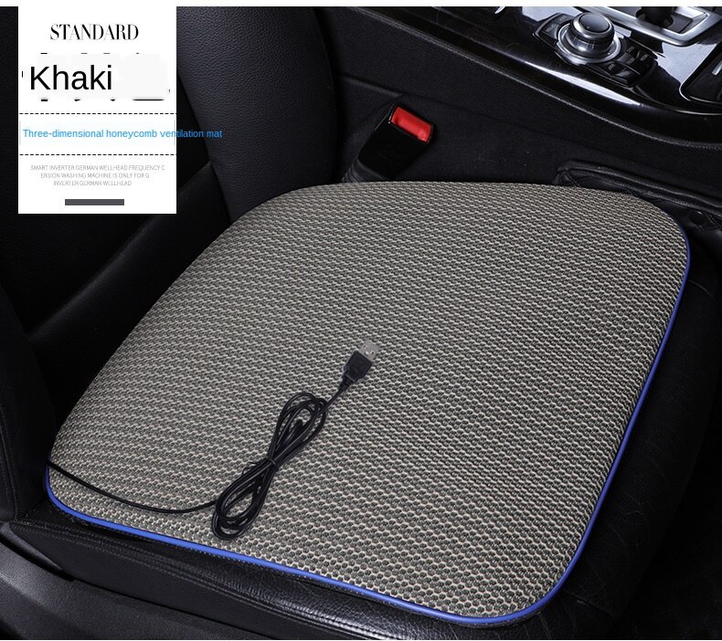Cojín de ventilador de aire para asiento de coche, almohadilla de ventilación, USB, para silla de oficina
