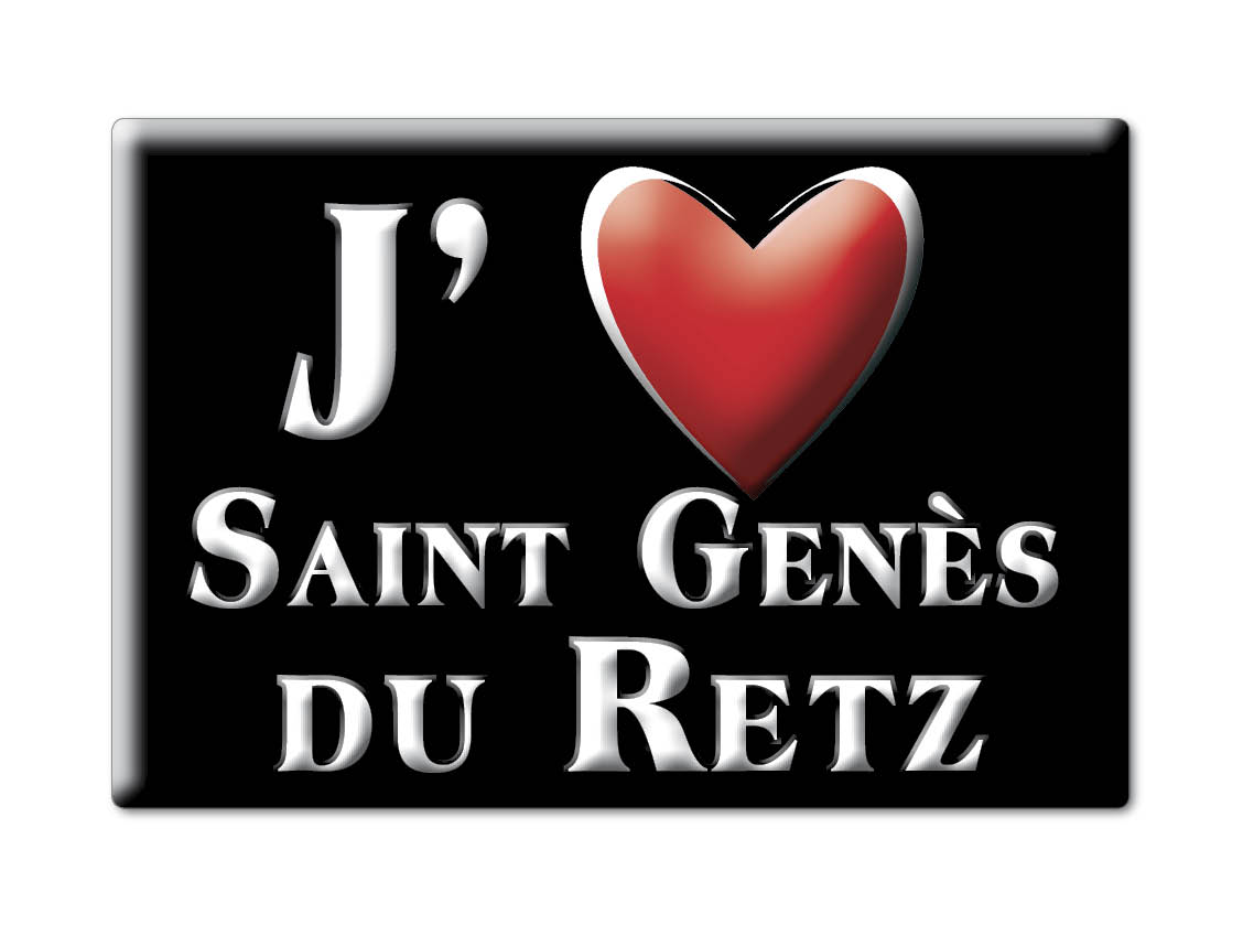 Aimant SAINT GENÈS DU RETZ lodestone RHÔNE ALPES (63) France aimant frigo SOUVENIR j'aime: Black