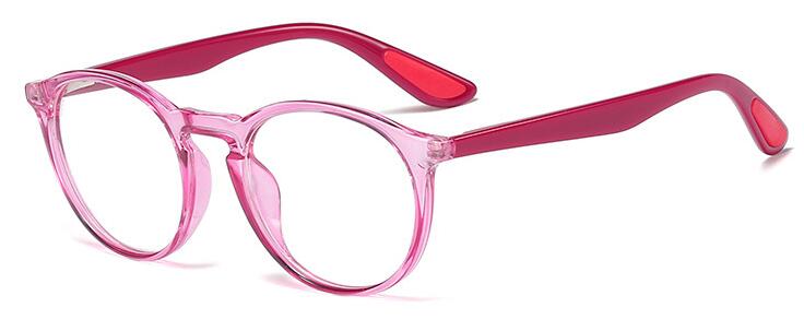 Retro rosa runde briller innfatning kvinner trendy databriller klare linse luksus briller oculos: Klar lilla klar