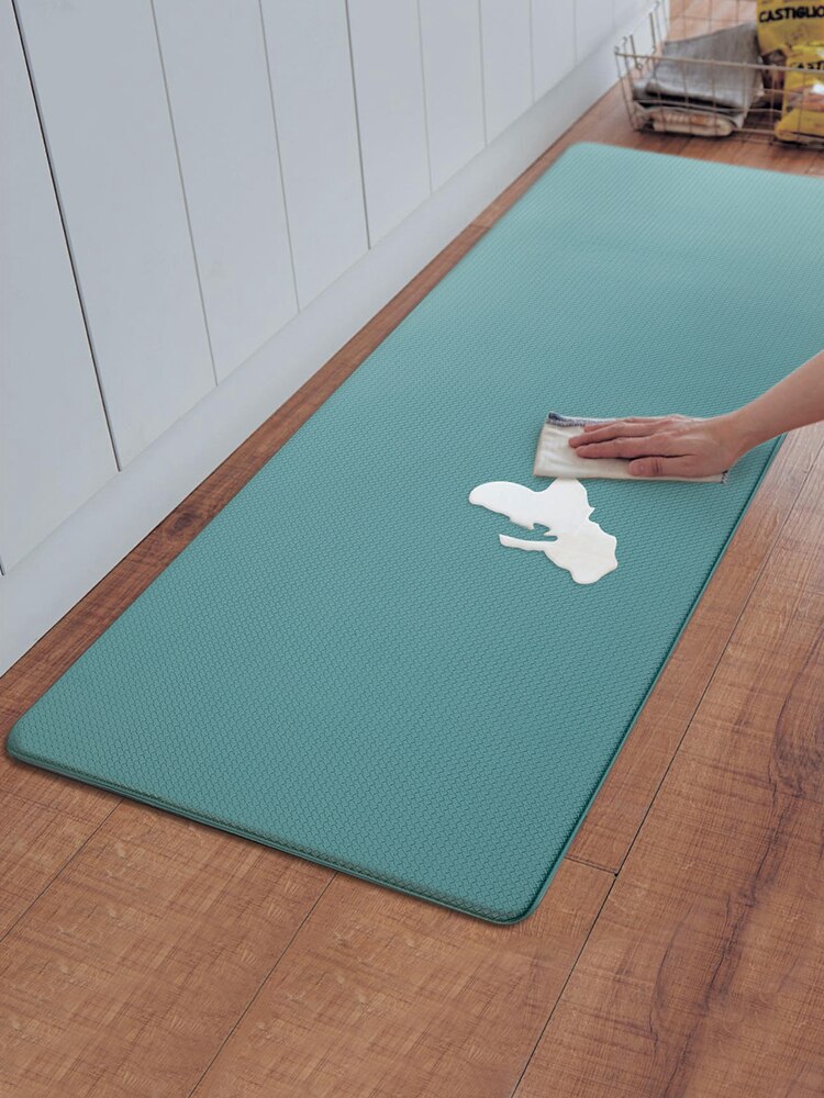 Tapis de sol Long en cuir PU, imperméable à l&#39;huile, antidérapant, en PVC, pour la maison, le balcon, le couloir, le paillasson d&#39;entrée