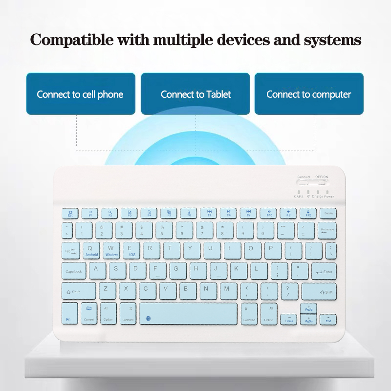 Bluetooth-kompatibel Tastatur und Maus Für iPad Xiaomi Tablet Mini Drahtlose Wiederaufladbare Tastatur Für Android IOS Windows