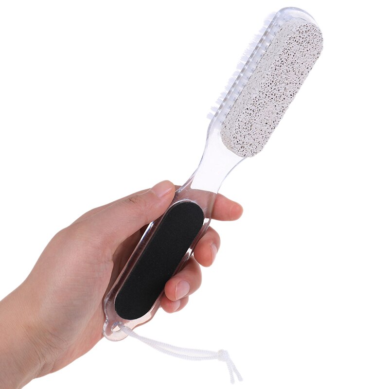 4 sideskrubbebørster eksfolierende spa-bruser fjern død hud fodplejeværktøj fodbørste skrubbe fødder massage pedicure værktøj