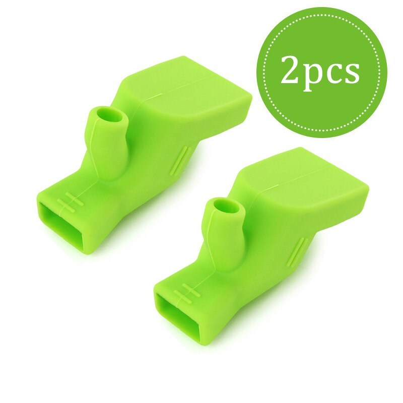 3/2/1pc Kitchen Sink Faucet Extender Rubber Elastic Nozzle Guide Children Water Saving Tap Extension For Bathroom Accessories: 2pc Green