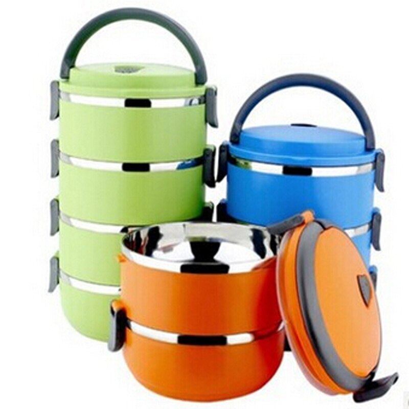 Portable Stainless Steel Thermal Lunch Box For Office Lunchbox Leakproof Thermos Lunch Box Food Container Camping Supplies