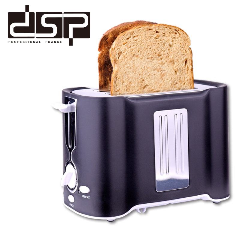DSP KC2038 Broodrooster 750 W Brood Maker 2 Plakjes Warm Rvs LinerHousehold Broodbakmachine Voor Ontbijt: Black