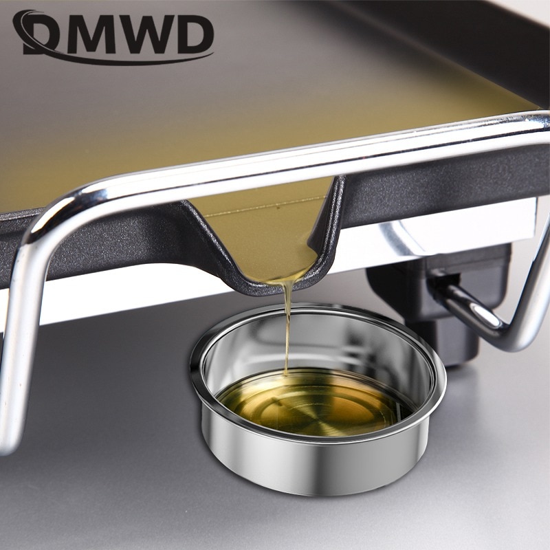 DMWD Domestic electric roasting oven Electric baking pan Korean barbecue machine Teppanyaki smoke-free non stick pot roast 110V