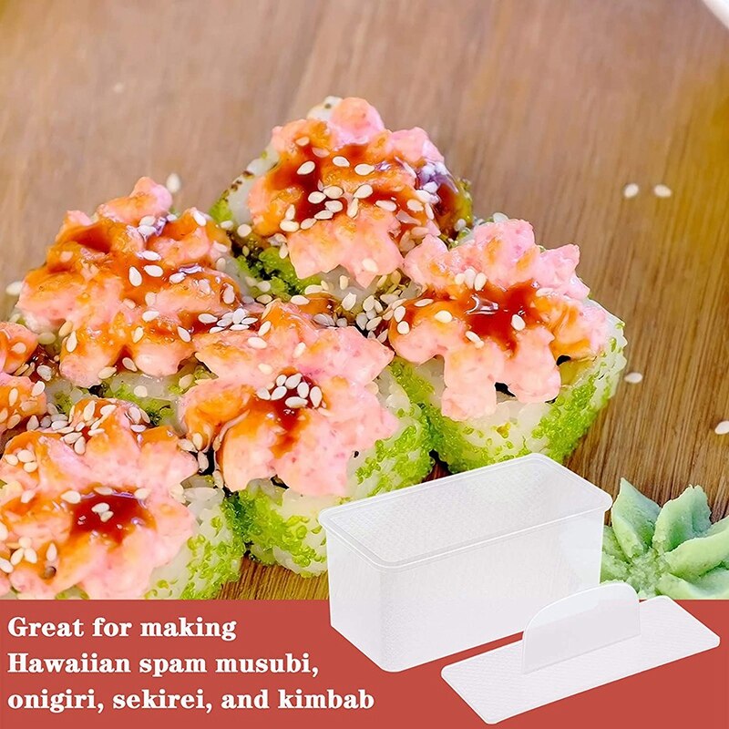 4 Pieces Musubi Maker Press Molds Non-Stick Spam Musubi Maker Non-Toxic Sushi Making Kit Hawaiian Spam Musubi Maker