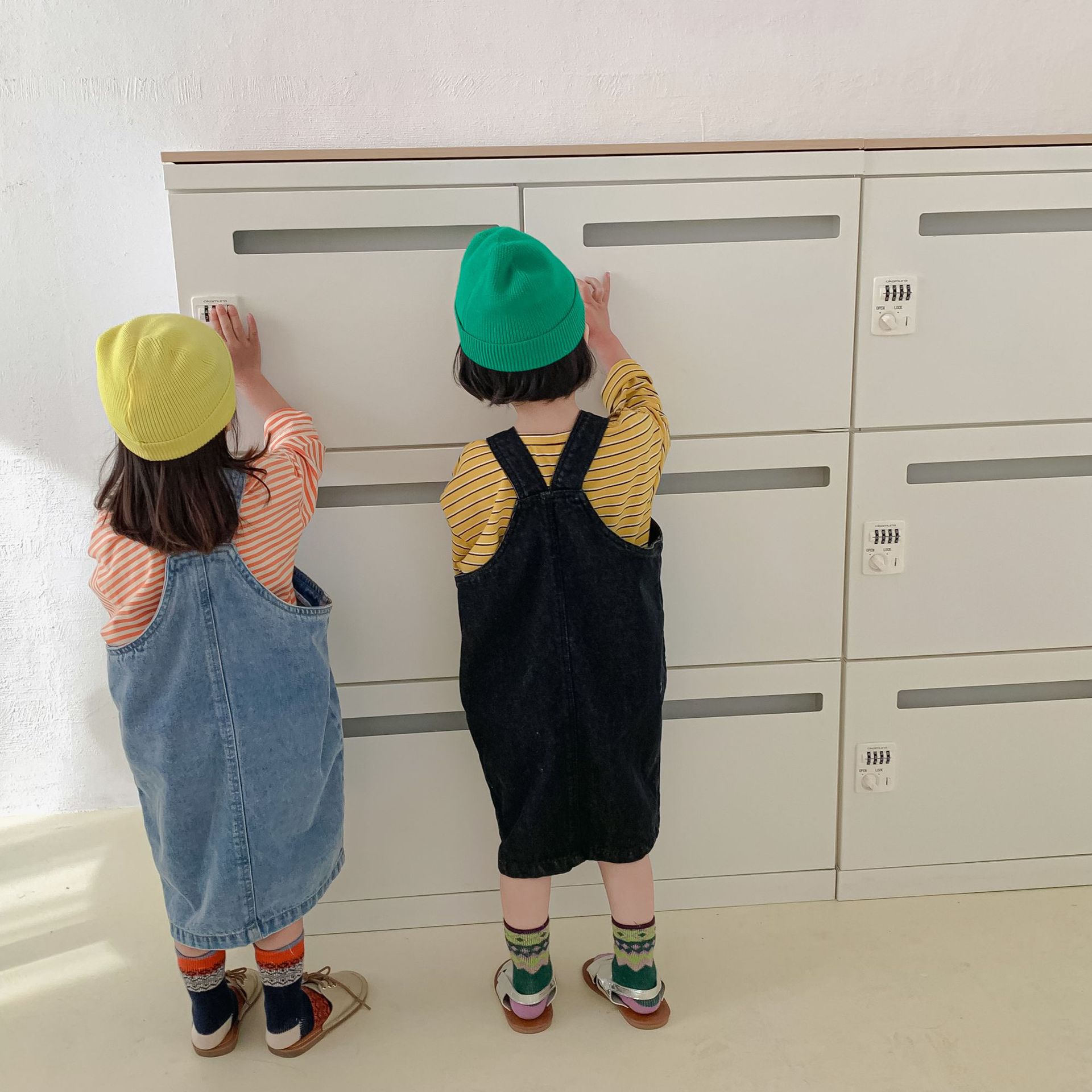 1007C-Vestido vaquero para niñas, vestidos suspendidos para niños, monos, ropa para niños, 2022