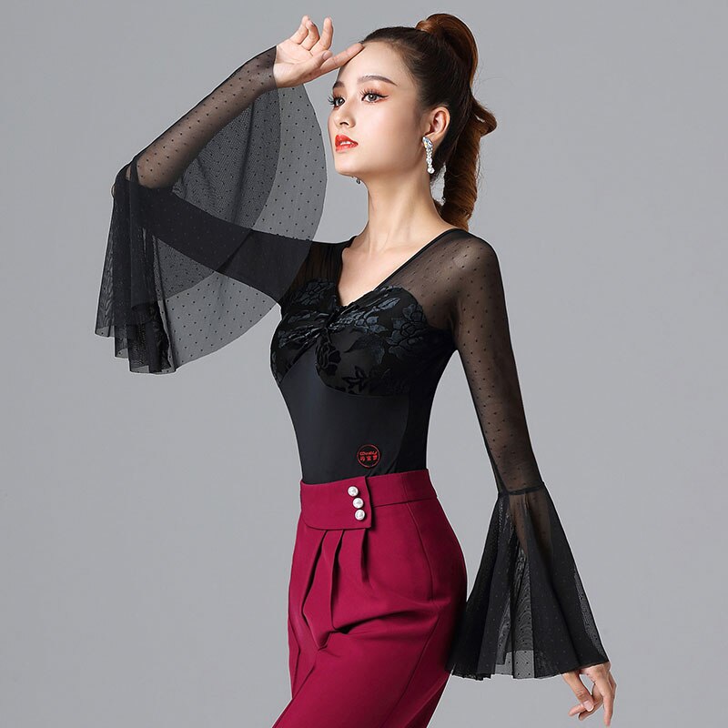 Doble nueva de ropa de baile de salón de baile largo para baile de de manga especialmente la práctica ropa femenina estándar nacional