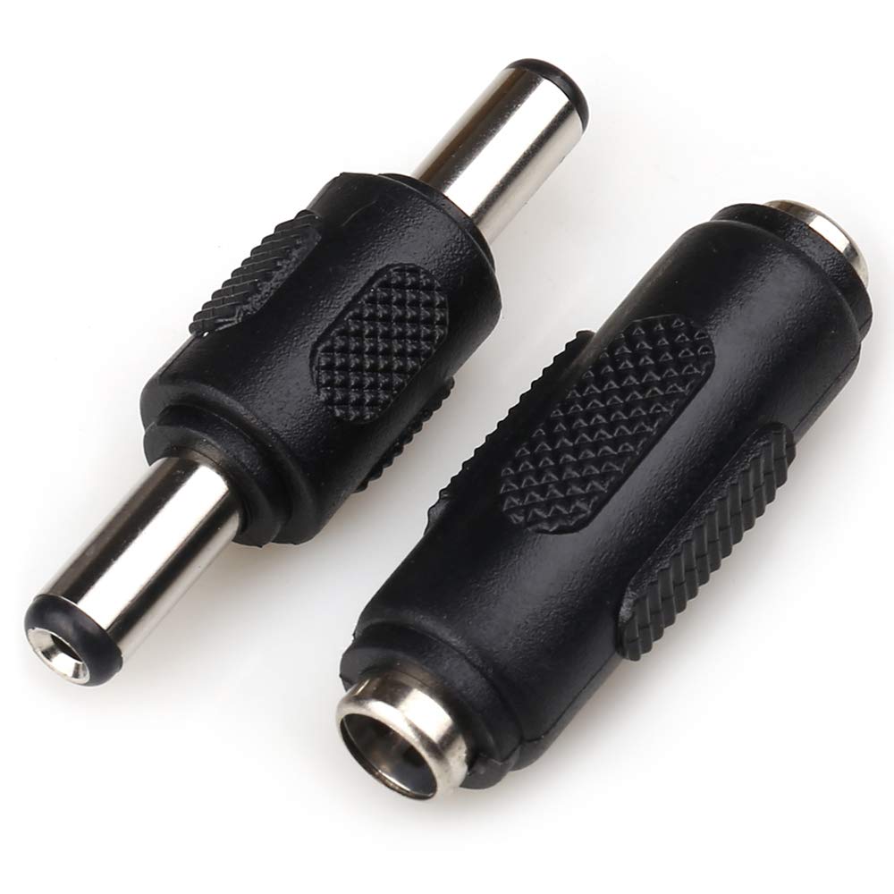 Dc 5.5Mm X 2.1Mm 12V Power Connector Adapter, 1Pcs Man Op Man Plug Connector &amp; 1Pcs Vrouwelijke Aan Vrouwelijke Jack Connector Adapters