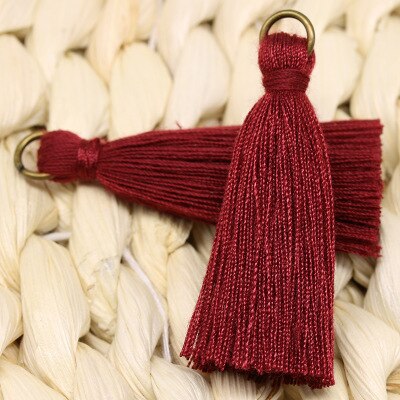 50 stuks/partij 4.5cm mini metalen ringen polyester katoen kwastjes diy hanger sieraden maken franje rand ambachtelijke kwastjes: 11