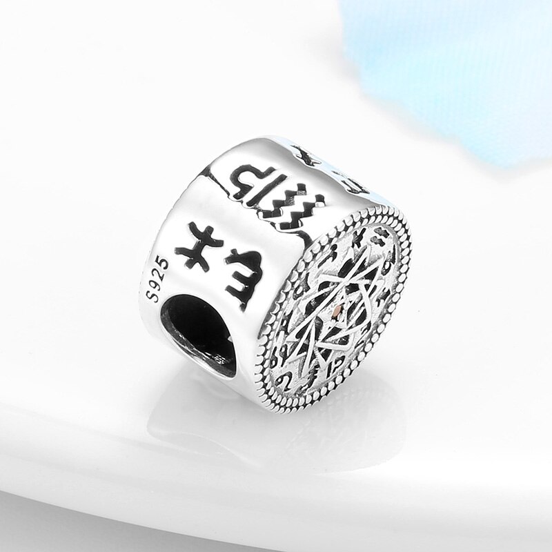 Libra Constellation Beads 925 Sterling Silver blue Charm Fit Original European DIY Bracelet Beads For Jewelry Making