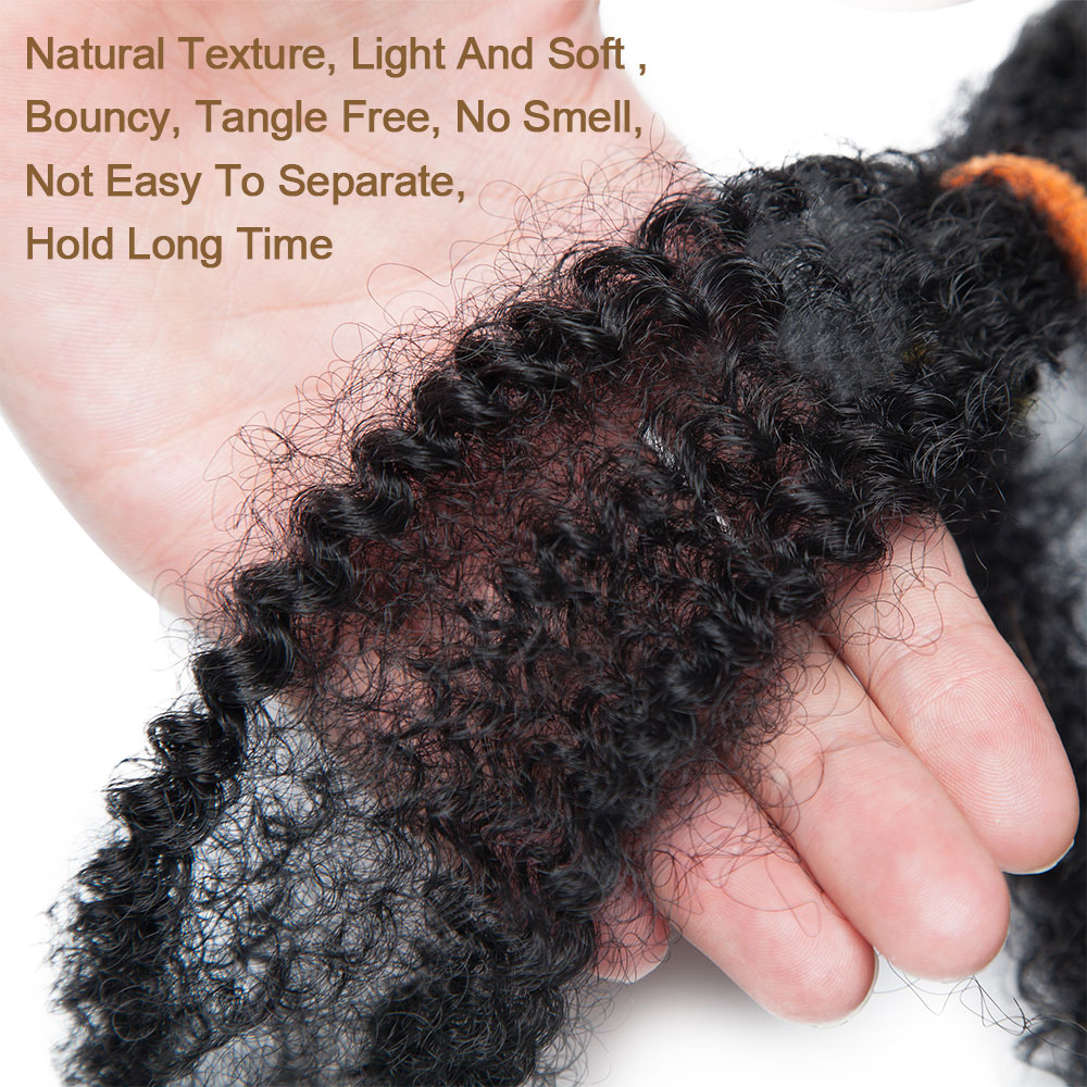 Afro Kinky Hair Pre Stretched Afro Kinky Twist Hair Braiding Hair Kinky Twist Crochet Braids Synthetic Hair Extensions For Women