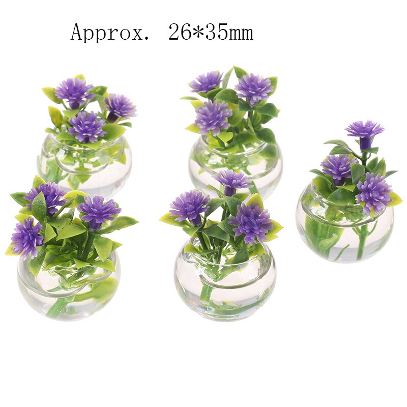 1:12 Miniatura casa delle bambole di Simulazione Piante in Vaso Verde mini Albero in Vaso per Il Verde Pianta in Vaso di Mobili Casa di Bambola Complementi Arredo Casa: 1pezzi
