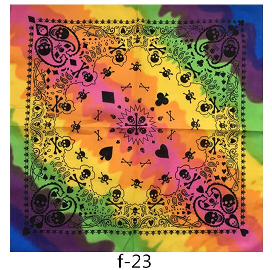 100% Katoen Koreaanse Mode Zwart Paisley Gedrukt Halsdoek Hip Hop Hoofddeksels/Haar Bandana Foulard Vierkante Sjaal Voor Vrouwen/mannen: f-23