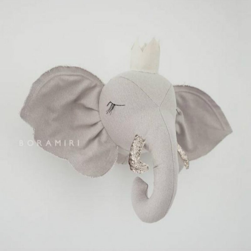 INS nordique éléphant Elk licorne bébé à la main bébé oreiller bébé lit pare-chocs berceau infantile chambre décor photographie accessoires: Elephant1