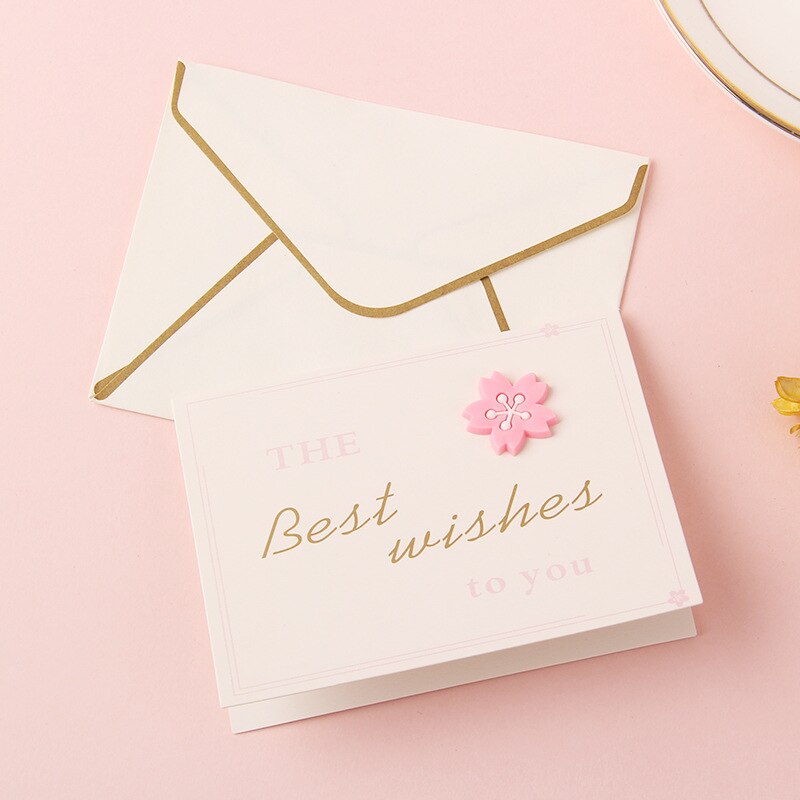 3D greeting card Valentine's Day greeting card Flower greeting card Baking cards Birthday card Thank you card: Envelope set-5