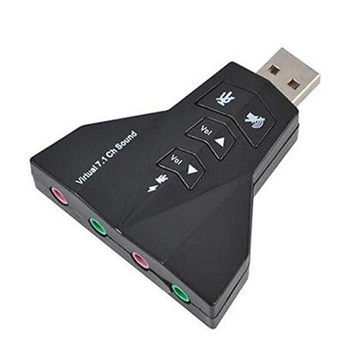 Cables USB GENERIQUE VSHOP® Adaptateur Audio USB Externe Carte Son Stéréo Avec 3. 5 Mm Jack, Casque Et Micro 7. 1 Son Canal Pour Windows, Mac, Linux, PC, Ordinateurs - Foto 4