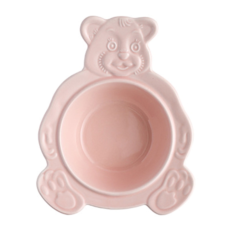 Ceramic Cereal Bowls Breakfast Milk Cereal Fruit Salad Bowl Cute Bear Ceramic Bowl Dessert Baking Bowl Kitchen Tool