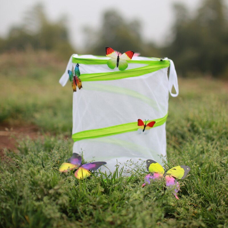 11.8 * 13.78inch Insect Cage Folding Butterfly Cage Pet Anti-Mosquito Net Plant Cultivation Greenhouse Reptile Breeding Mesh Box