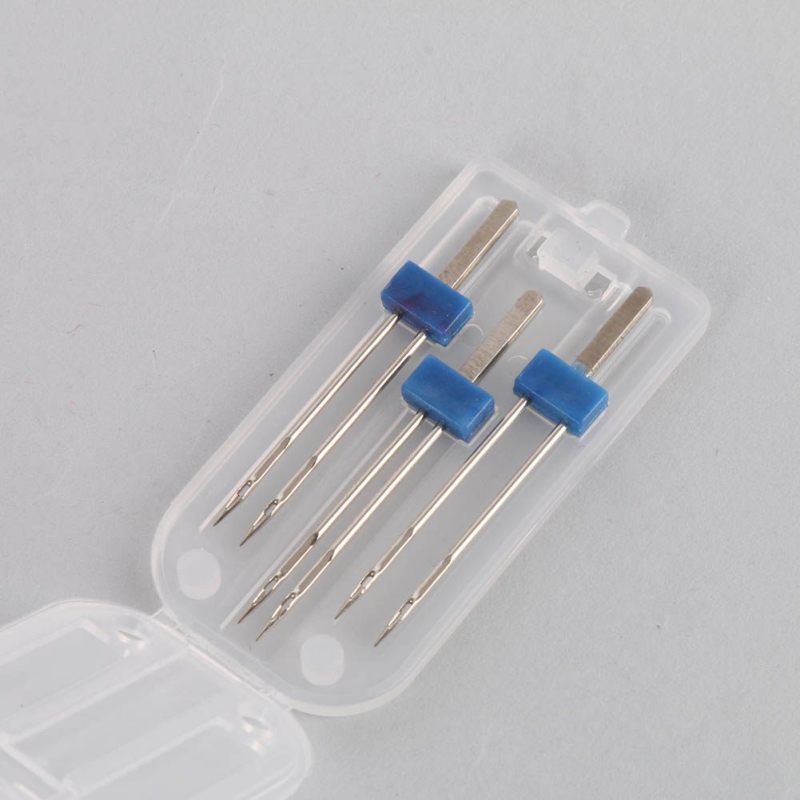 3pcs Naaimachine Double Twin Naald Pins 2/90-3/90-4/90 Voor Singer Janome Brother Feiyue Kleding Decor handwerken Craft