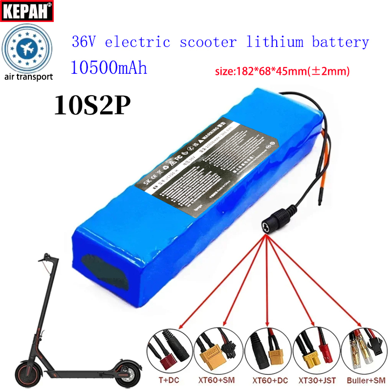 18650 36 V/42 V 10s2p 10500 mAh Elektroroller Power Lithiumbatterie Elektro-Skateboard BMS Roller Balance Auto